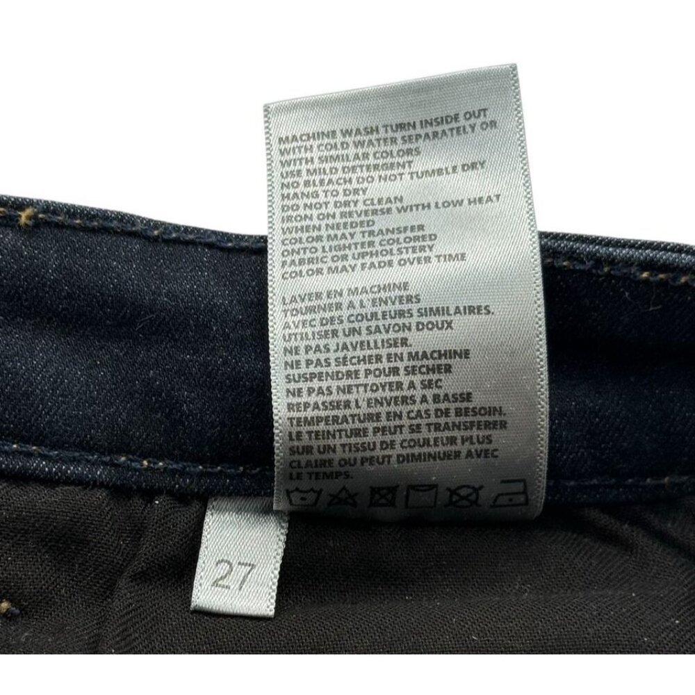 L'Agence Women's Andrea High Rise 26" Jeans in Midnight Dark Ankle Zip Size 27 - Picture 11 of 12